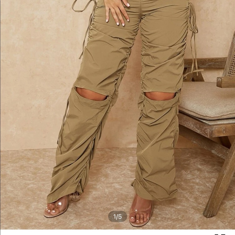 Khaki Baggy Pants SHEIN